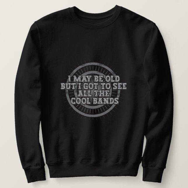 Vintage Black Band Sweatshirt - Perfect Gift (Design Front)