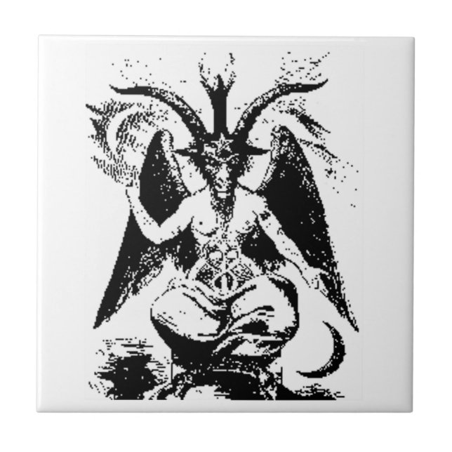 Vintage Black Baphomet Tile (Front)