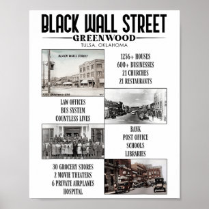 Vintage Black Business Black History Month Black W Poster