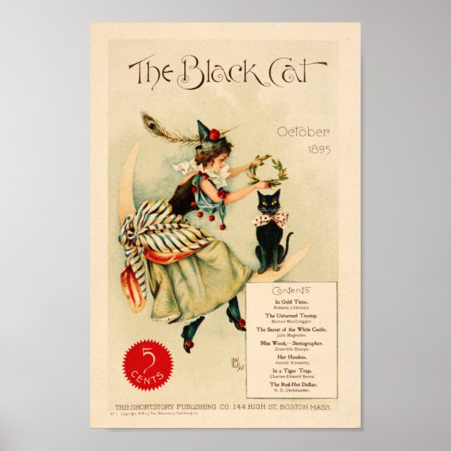 Vintage Black Cat Advertising Poster (Front)
