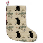 Vintage Black Cat Looking At Ornaments