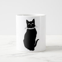 Vintage Black Cat  Mug