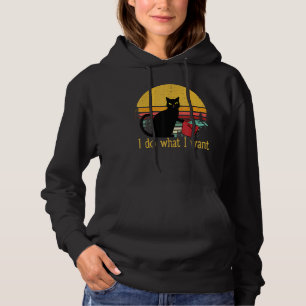 Vintage Black Cat Red Cup I Do What I Want Cat Hoodie