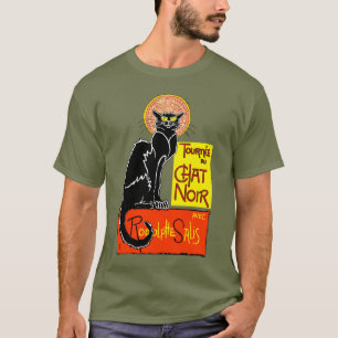 Vintage Black Cat Tournee Du Chat Noir Poster Art T-Shirt