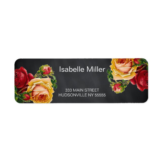 Vintage Black Chalkboard Garden Floral (Front)