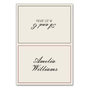 Vintage Black Cream Old Money Fancy Wedding Table Number
