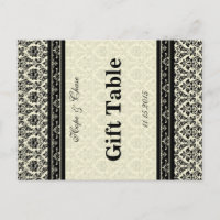 Vintage Black Damask Borders