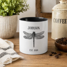 Vintage Black Dragonfly