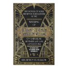 Vintage Black & Gold Art Deco Wedding Invitations