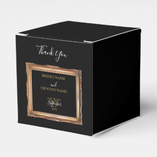 Vintage Black & Gold Wedding Favour Box