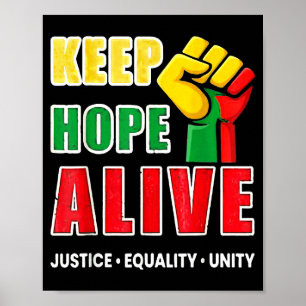 Vintage black history keep hopes alive women men poster