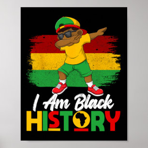 Vintage Black History Month Map Africa African Pri Poster