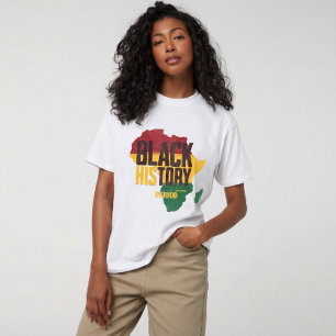 Vintage Black History Period Africa Map Pan-Africa Tri-Blend Shirt