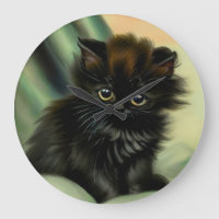 Vintage Black Kitten Illustration