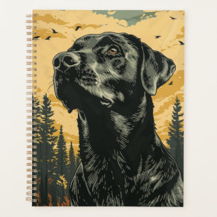Vintage Black Labrador Retriever Posters Planner