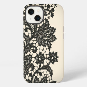 Vintage black Lace beige Paris fashion iPhone 13 Case