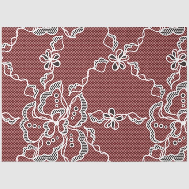 Vintage Black Lace decoupage Tissue Paper (Front)