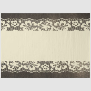 Vintage Black Lace decoupage Tissue Paper