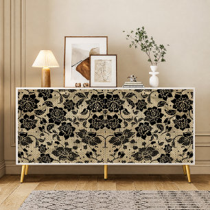 Vintage Black Lace decoupage Tissue Paper