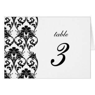 Vintage Black Lace Wedding Table Number