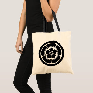 Vintage Black Oda Japan Mon Graphic Tote Bag