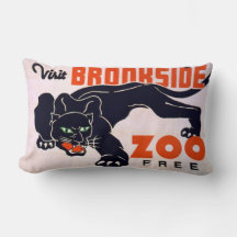 Vintage Black Panther lumbar pillow