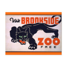 Vintage Black Panther postcard