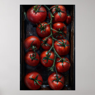Vintage Black Prince Tomatoes in a Rectangular Met Poster