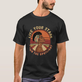 Vintage Black Queen Live Your Stage T-Shirt