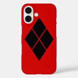 Vintage Black Red Takeda Japan Mon Oriental Art iPhone 16 Case
