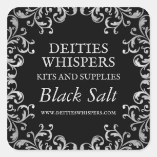 Vintage Black Salt Labels