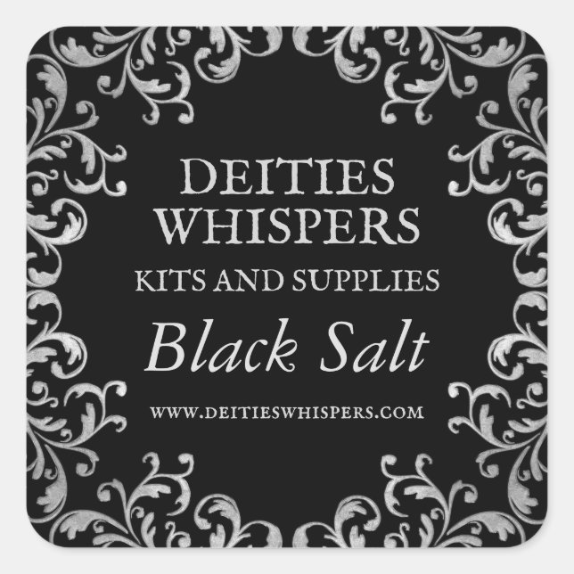Vintage Black Salt Labels (Front)