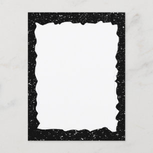 Vintage Black Torn Paper Custom Border Template Postcard
