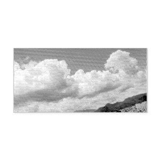 Vintage Black White Clouds & Landscape Self-Inkin Self-inking Stamp