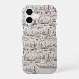Vintage Black & White Europe Images Case-Mate iPho iPhone 16 Case