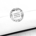 Vintage Black & White Floral Logo Stickers<br><div class="desc">Elegant watercolor peony stickers in black and white are a chic way to finish your branded goods, packaging or business correspondence. Design features your business name or custom text in black atop a sheer white overlay for a modern look. Coordinates with our Vintage Floral business collection in black and white....</div>