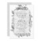 Vintage Black & White Floral Wedding Invitation