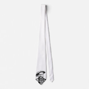 Vintage Black & White King Henry the Eighth viii Tie