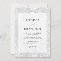 Vintage Black & White Lace Floral Wedding