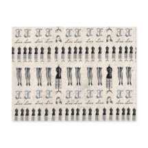 Vintage Black White Paris Fashion Mannequin