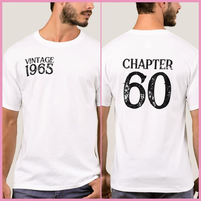 Vintage Black & White Stylish Birthday T-Shirt (Creator Uploaded)