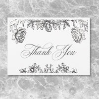 Vintage Black & White Tapestry Floral Wedding