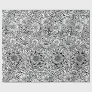 Vintage black white William Morris's Corncockle Wrapping Paper
