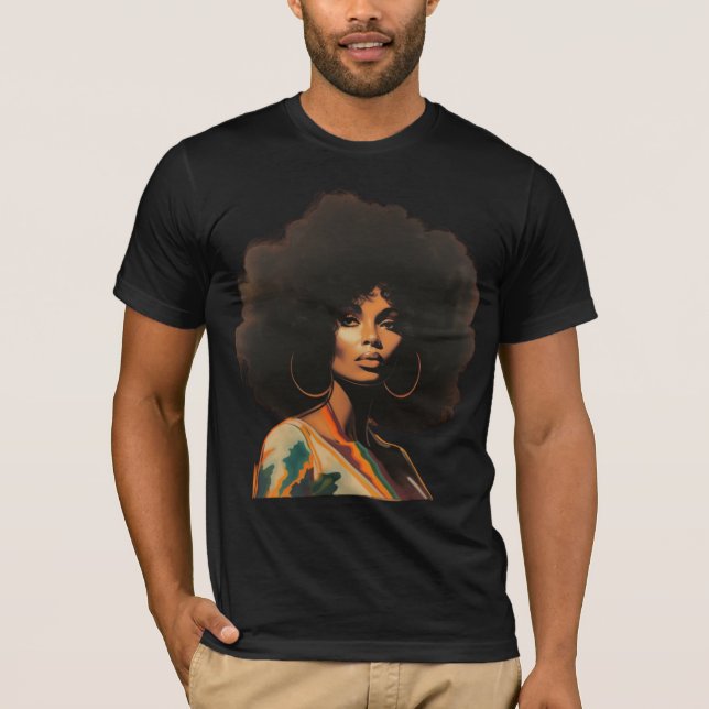 Vintage Black Woman T-Shirt (Front)