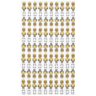 vintage black yellow retro football player tablecloth