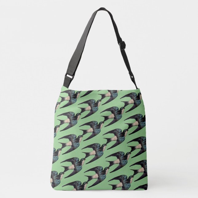 Vintage Blackbird Crossbody Bag (Back)