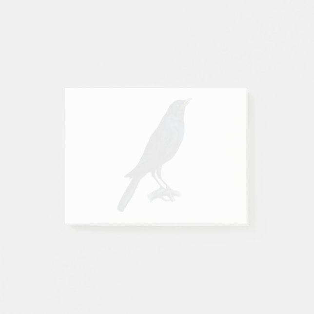 Vintage Blackbird Crow Illustration Post-it Notes (Front)