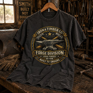 Vintage Blacksmith Anvil Forge Division  T-Shirt
