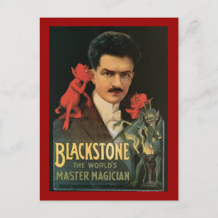 Vintage Blackstone The World's Master Magician Postcard