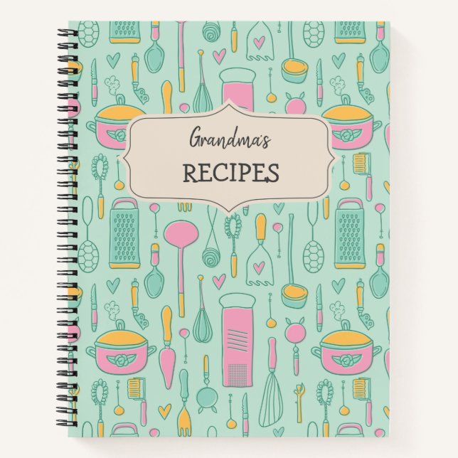 Vintage Blank Recipe Cook Book To Write In (Front)